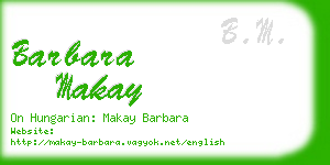 barbara makay business card